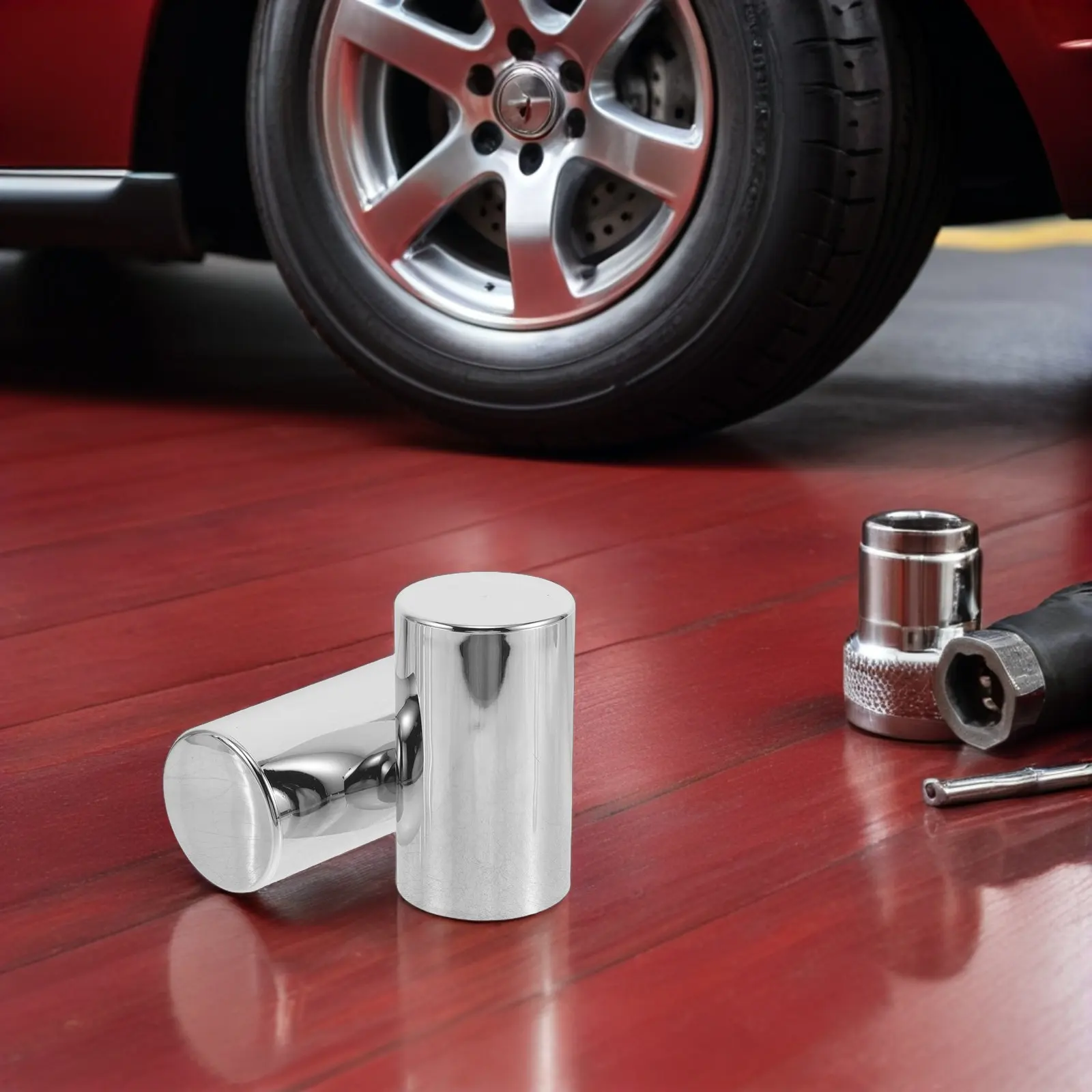 6Pcs Silver Wheel Nut Caps Chrome Finish Semi Truck Trailer Plastic Hub Nut Covers Screw-on Anti-Rust Protection