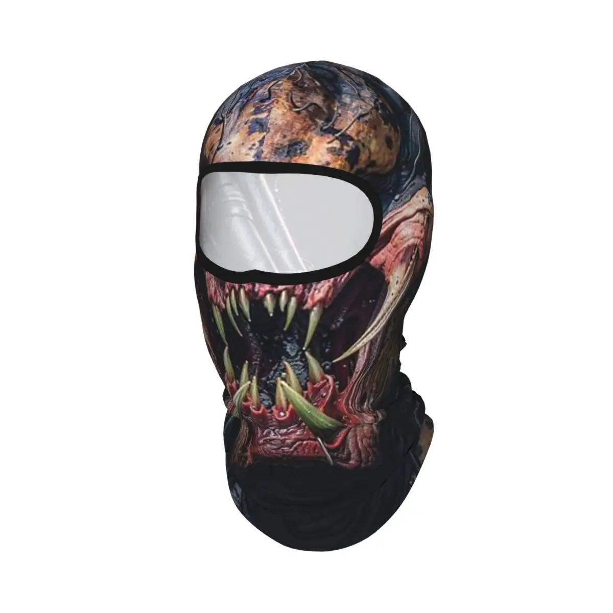 Predator Smile Horror Xenomorph Alien Monster Thin Balaclava Full Face Mask Sun Protection Neck Gaiter For Motorcycle Cycling