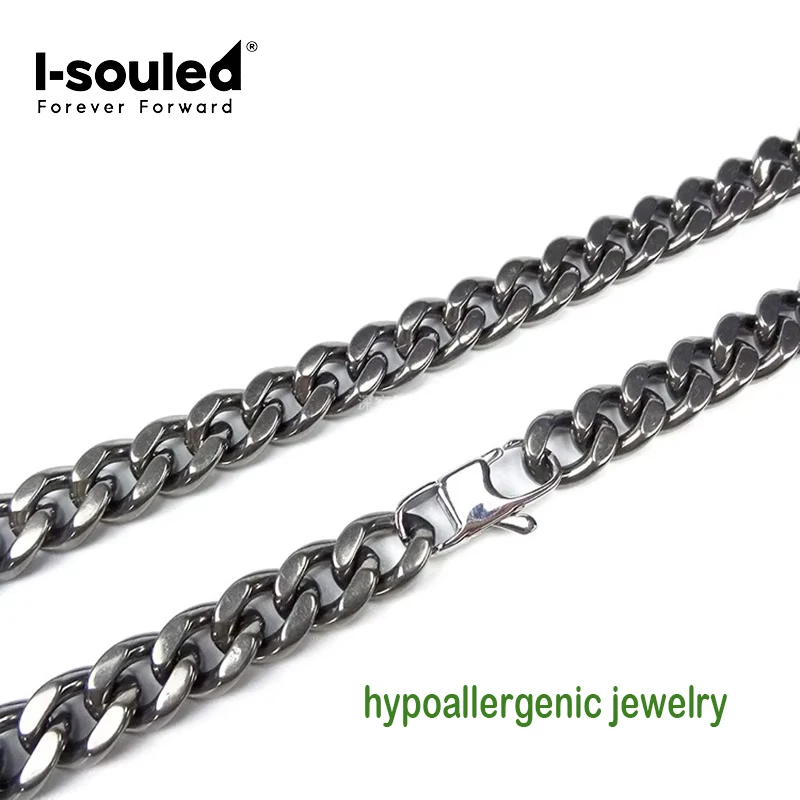 Hypoallergenic Pure Titanium Necklace Lightweight Jewelry Gift for Sensitive Skin