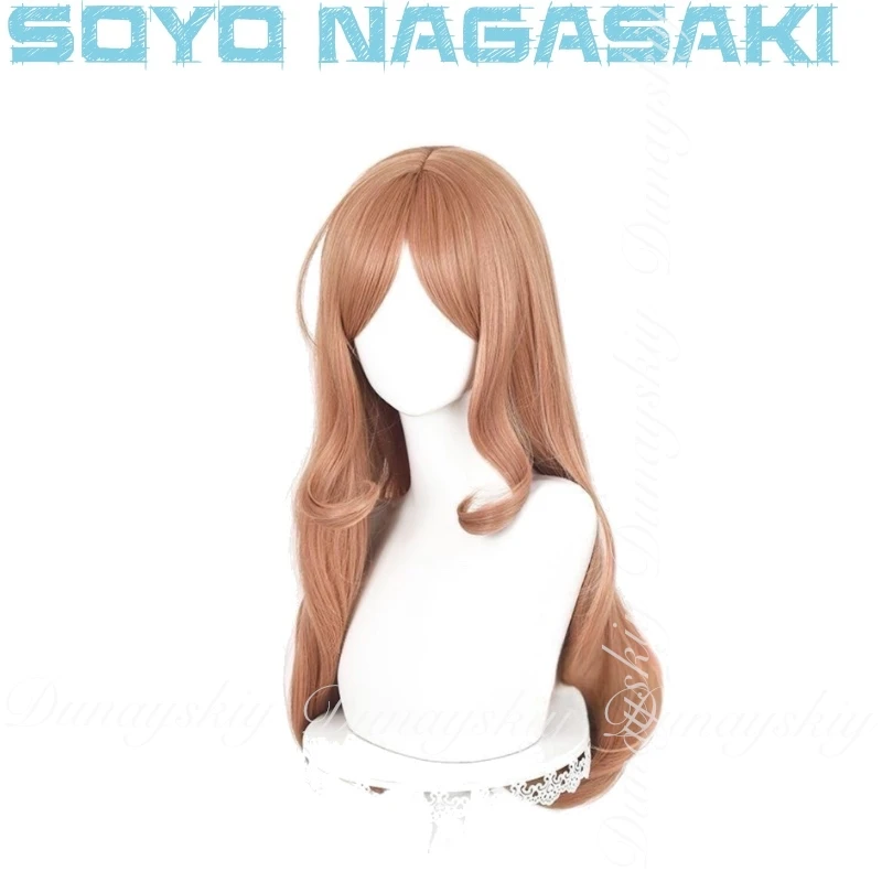 حلم بانج! أنيمي سيو ناجاساكي كوسبلاي مايجو!!!!! لاعب الجهير مع شعر مستعار بني مع فستان أزرق علوي بيج زي تنكري بدلة كاملة #5