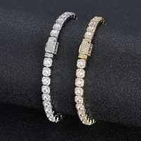 5mm Iced Tennis Chain Bracelet Bling Zircon Cluster Diamond 18k Gold Plated Bracelet for Women Men Hip Hop Jewelry - Image 4