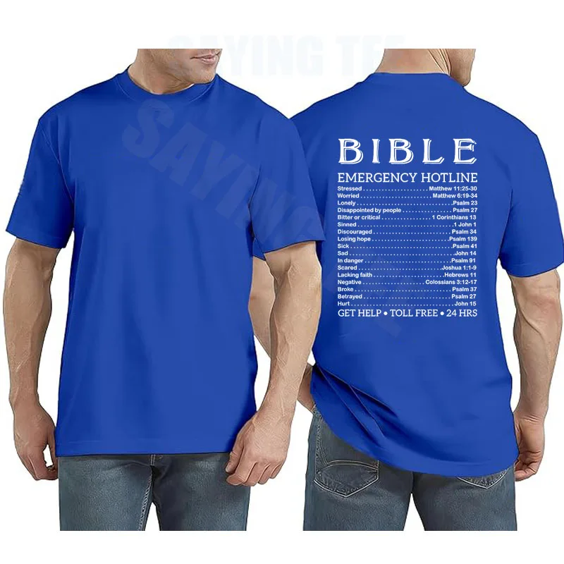 Gott antwortet auf die Notrufnummern der Bibel Lustiges Hotline-Christen-T-Shirt Y2k Jesus Glaube Bibel Notfall Religiöses Grafik-T-Shirt – Detail 9