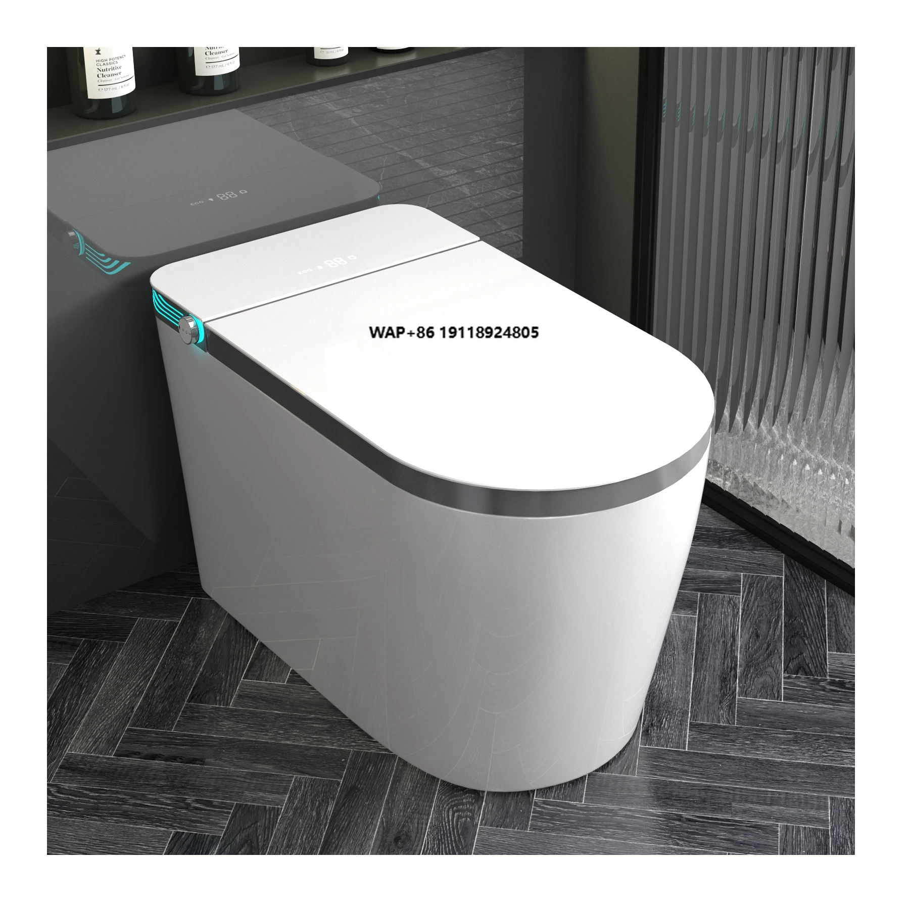 

Hot Sale Automatic Open Elongated Wc Toilet Electric Foot Touch Sensor Flush Intelligent Japanese Smart Bidet Toilets
