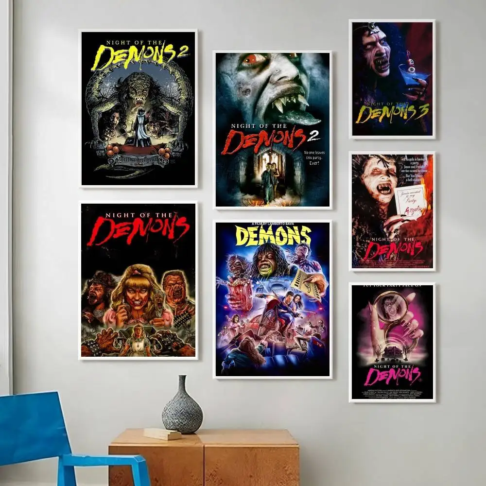 Horror Movie Night Of The D-Demons Posters Living Room Bar Cafe Quality Canvas Vintage Style Comics Painting Art Home Wall Deco