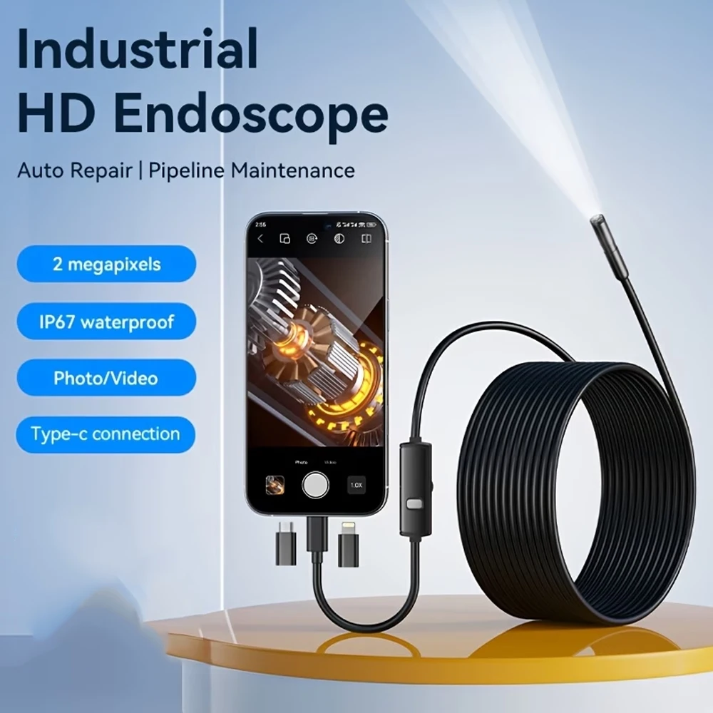 TYPE-C Endoscope Camera (7mm for android) (8mm for android/ios)Adjustable Android Inspection Borescope Cameras