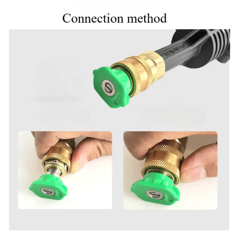 1/4inch Quick Connect Garden High Pressure Washer Spray Nozzle 0 15 25 40 Degree Watering Soap Nozzle Tip Garden Cleaning