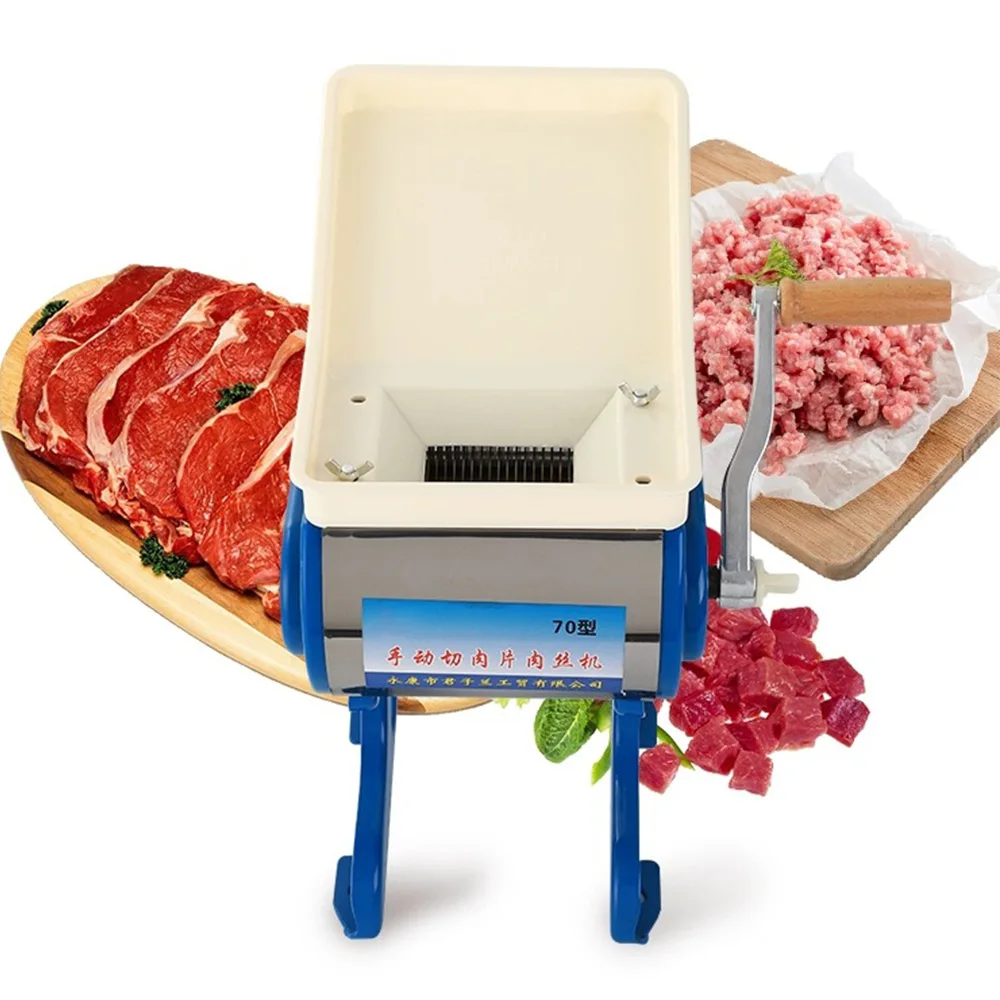 

Factory New Stainless Steel Meat Grinder Manual Slicer Cutter Household Pig Shredder Knife Meatloaf Mincer
