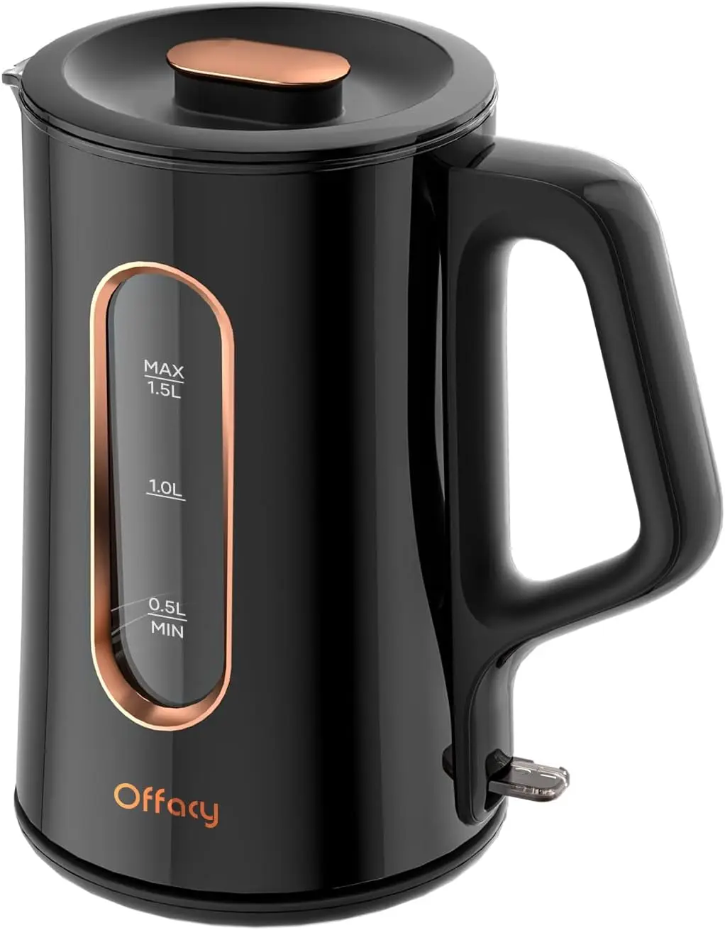 Electric Kettle, Tea Kettle Pot, Double Wall 1.5L/1200W, Hot Water Kettle Teapot Boiler & Heater with Automatic Shut Off,