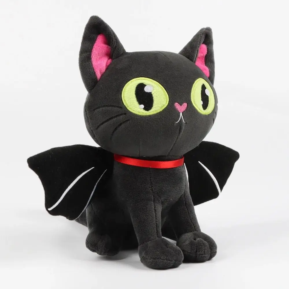 Batcat Halloween Bat Cat Plushies Big Eyes Sitting Posture Cartoon Bat Cat Plush Toy Stuffed Animal Funny