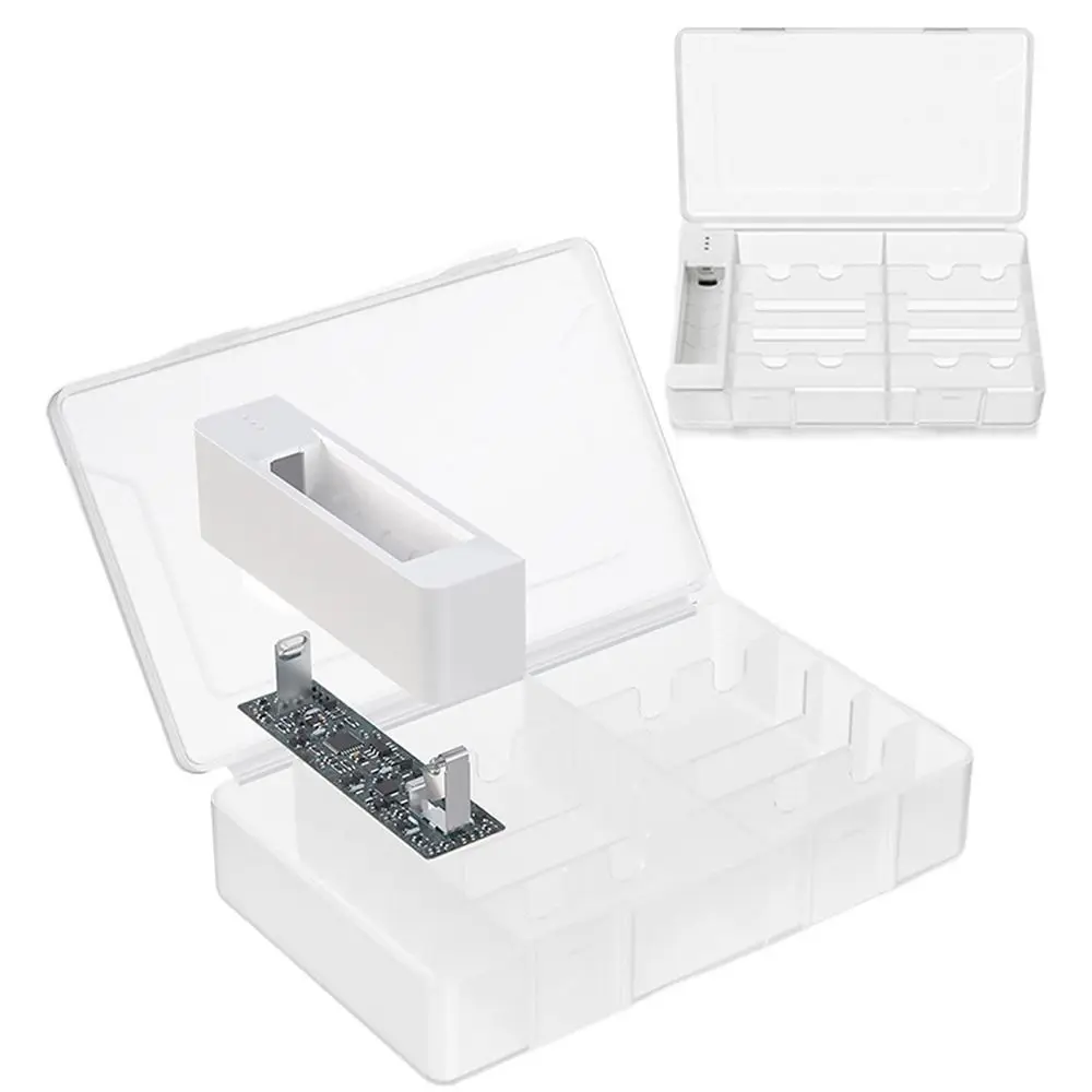 

Secure Locking Battery Holder with Tester Holds 20 Cell Stackable Transparent Battery Case Portable Moisture-proof