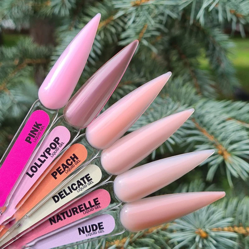 6 Gläser/Set Professionelle Nude Rosa Kristall Pulver 3IN1 Rosa Acryl Pulver Verlängerung/Schnitzen/Tauchen Maniküre Kristall Pulver &*&