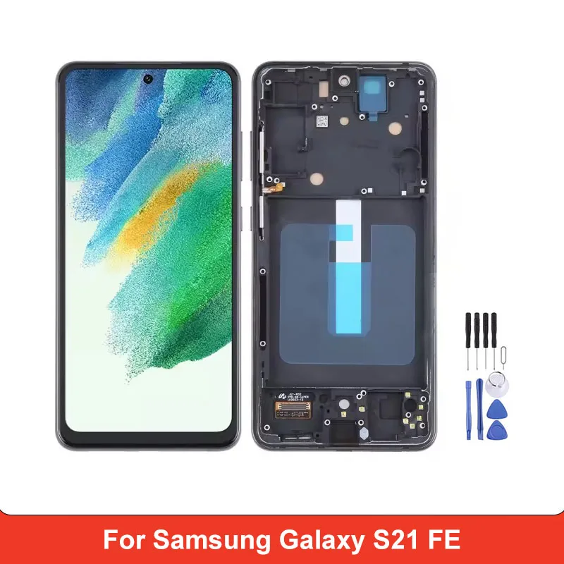 tft-for-samsung-galaxy-s21-fe-sm-g990-sm-g990b-display-touch-screen-dgitizer-assembly-with-frame-fingerprint-not-supported
