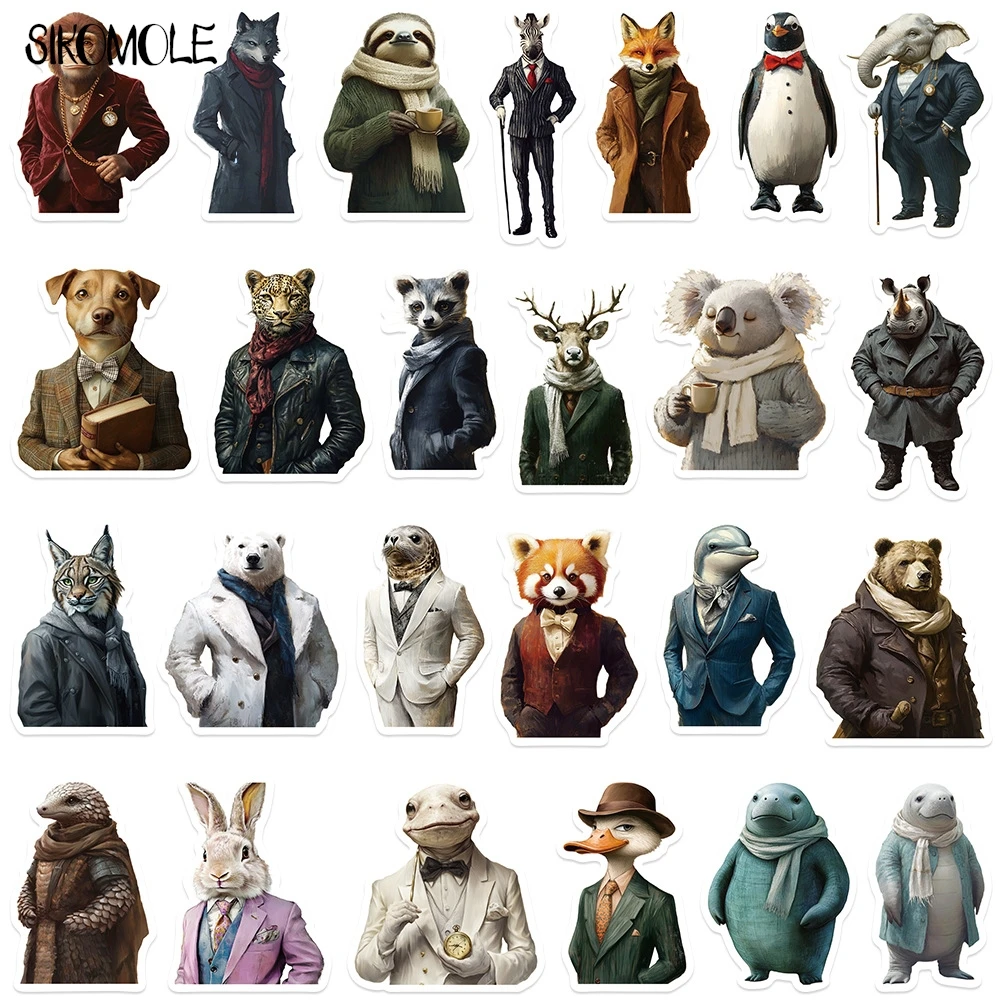 10/50/100 pçs dos desenhos animados bonito antropomórfico animal moda adesivos estéticos diy crianças viagem bagagem graffiti adesivo pacote