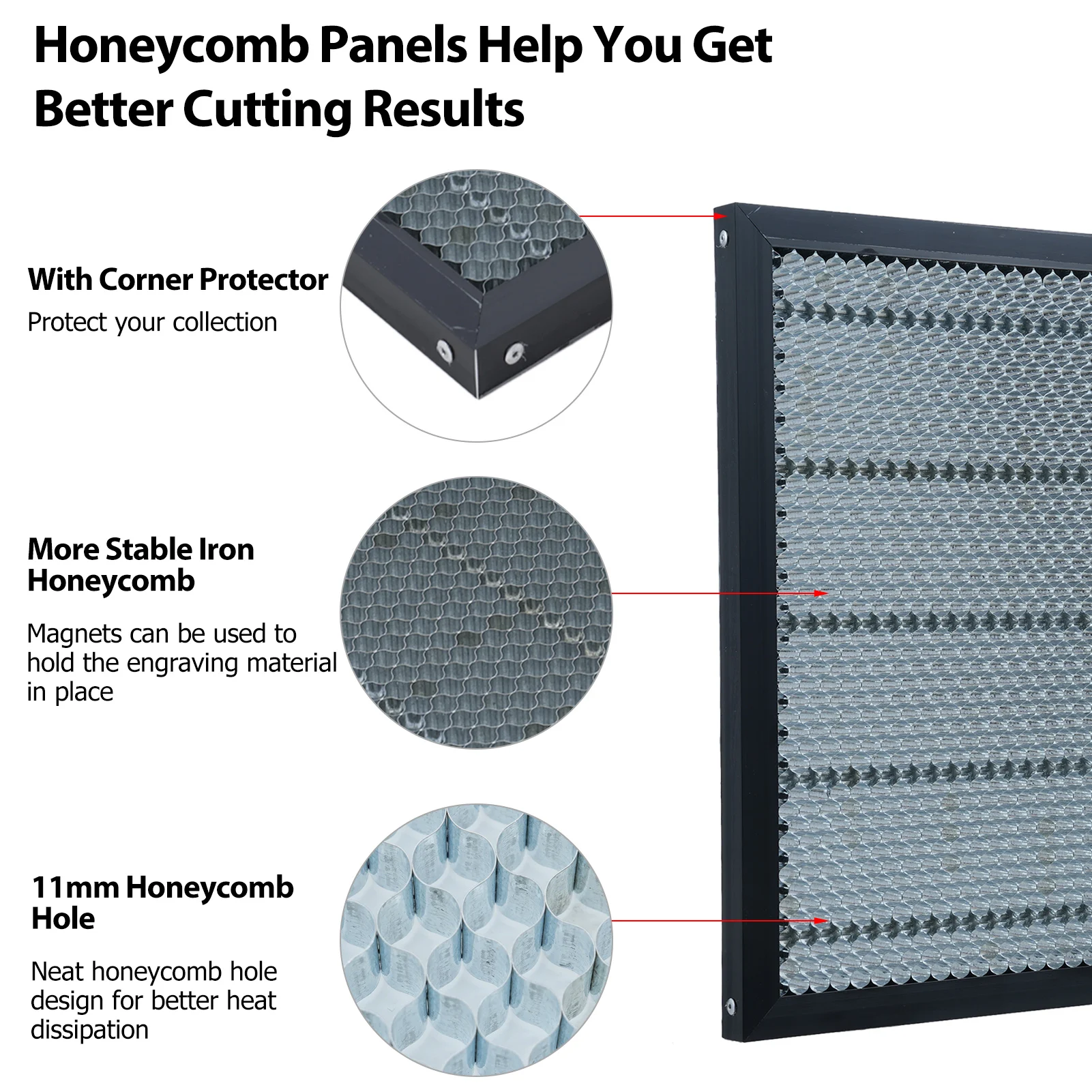 Honeycomb Work Table Honeycomb Laser Bed 400x400mm Laser Cutting Honeycomb Laser Bed for CO2 or Diode Laser Engraver Cutting