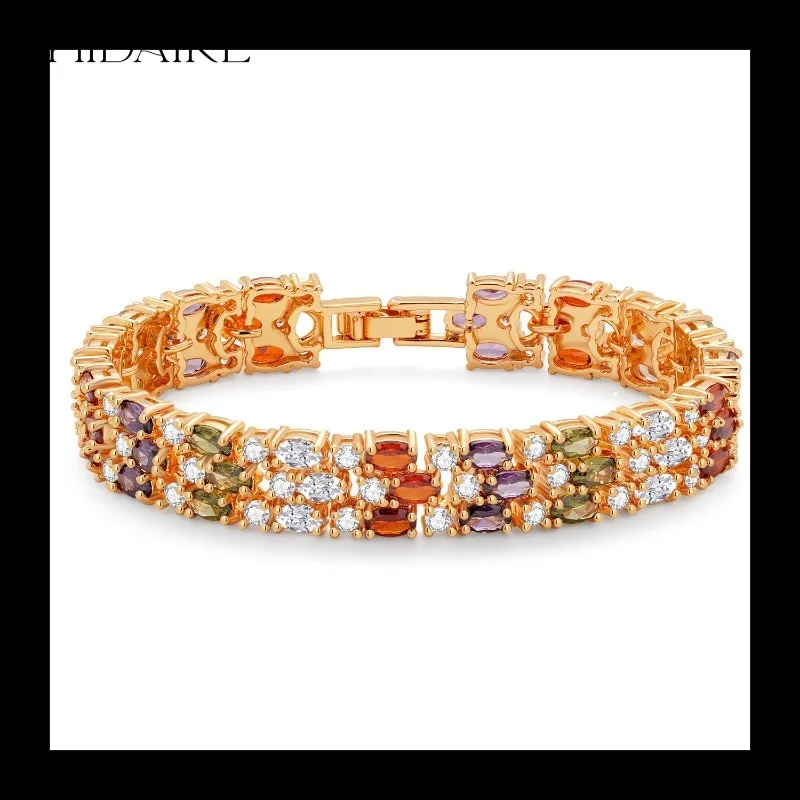 

Бестселлер Ближний Восток TK Цвет Циркон Инкрустация Браслет Ювелирные Изделия Прямые Волосы Атмосферный Браслет Мода Высокая