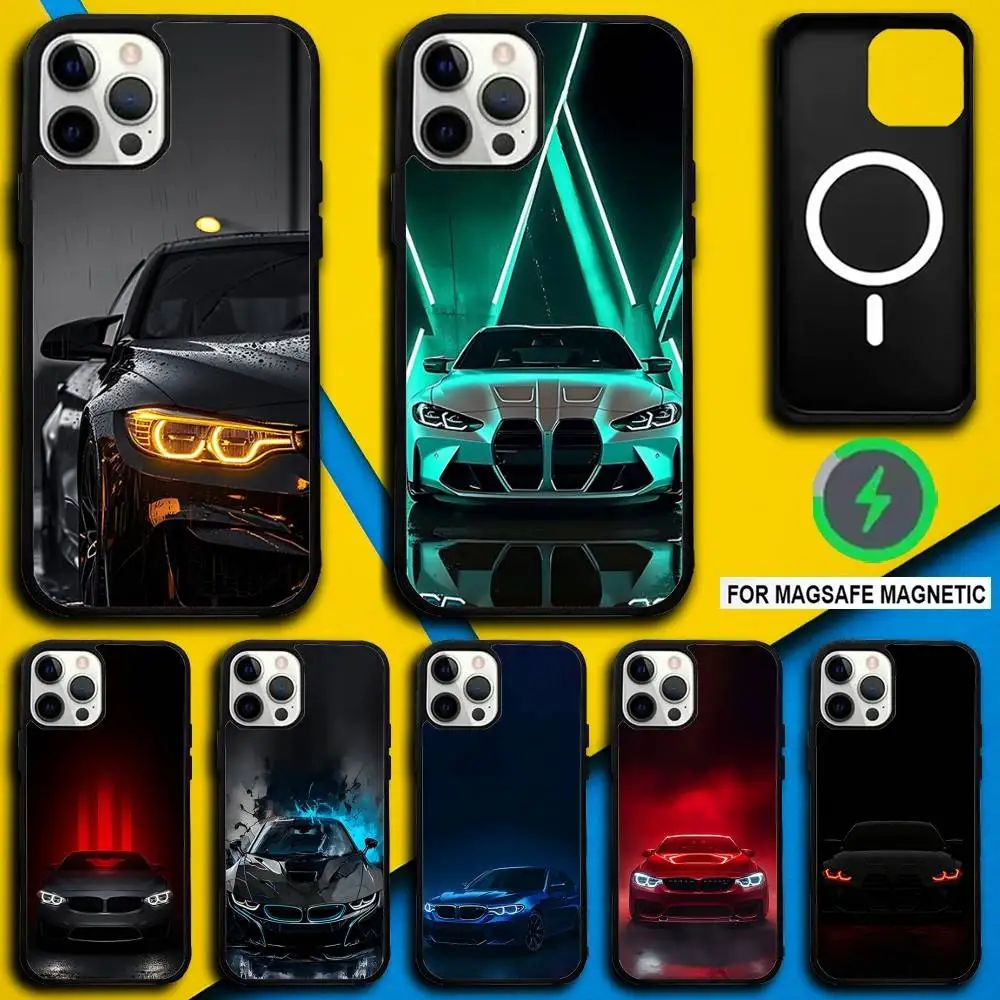 

B-Blue Red Car for B-Bmwes Phone Case For iPhone 16,15,14,13,12,11,Pro,Max,Plus,Mini,SE4,E Magnetic Magsafe Wireless Charging