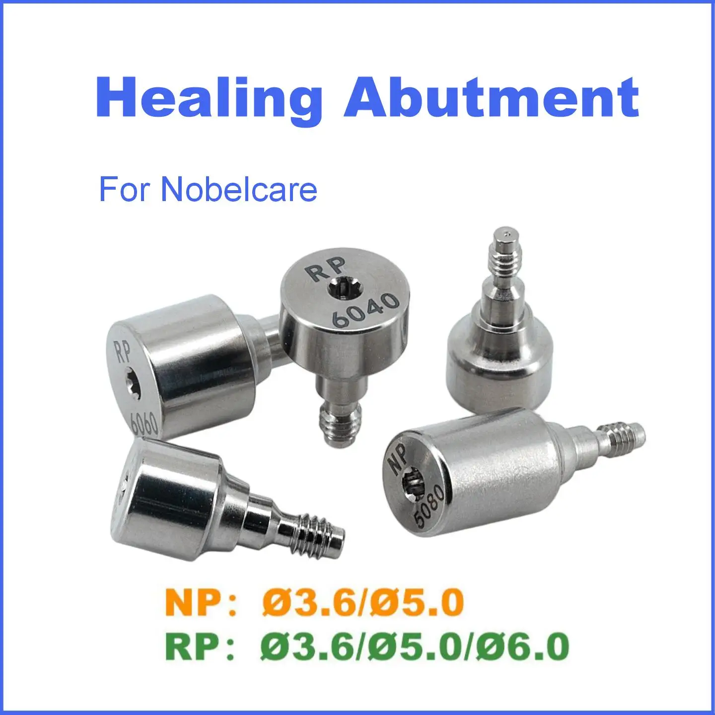 Precision Dental Implant Healing Abutment Compatible with Nobel Biocare System Titanium Cap Emergence Profile Parts