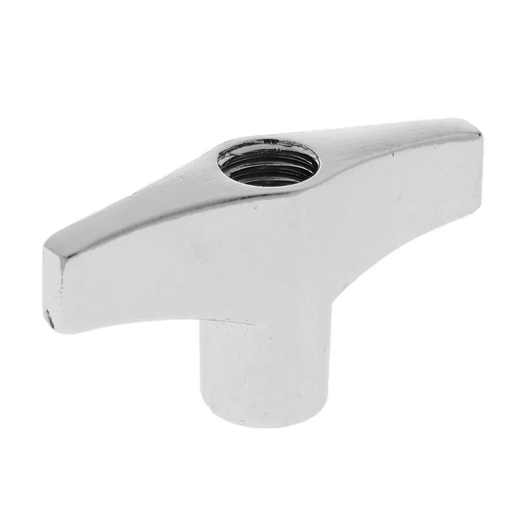 Tooyful Zinc Alloy T Shape Tilter Cymbal Stand Wing Nut Quick Release for Drum Player Percussion Accessory 8mm