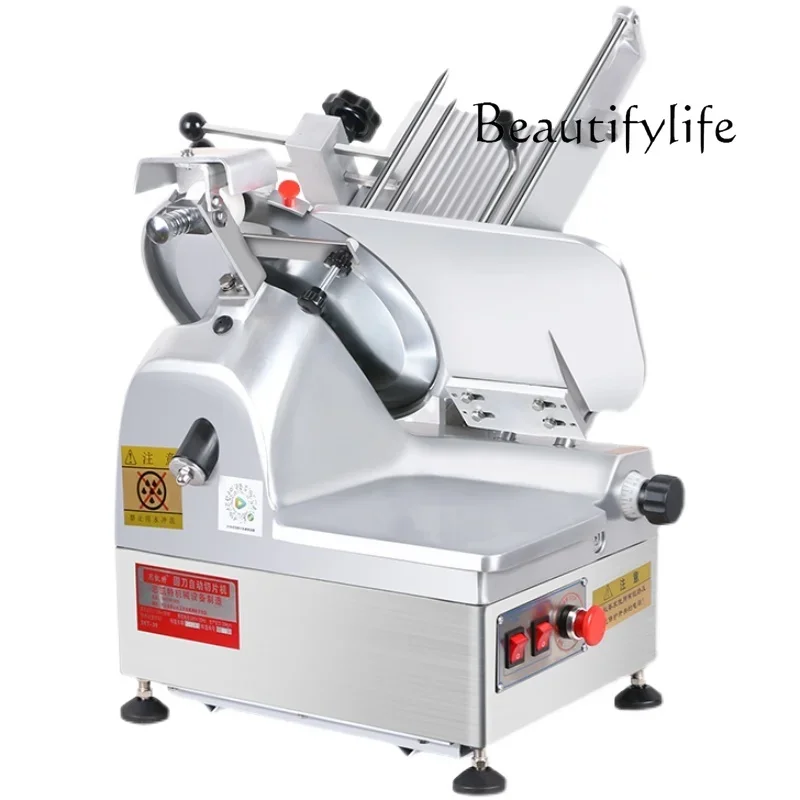 

Fully automatic frozen meat commercial fat beef mutton roll meat cutter barbecue hot pot shop electric meat planer