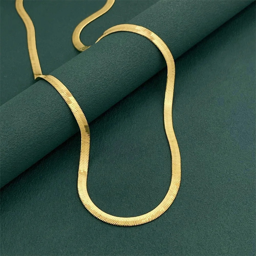 925 فضة مطلية بالذهب 40-60CM4MM شفرة قلادة ملابس يومية عيد ميلاد مهرجان الزفاف هدية الذكرى السنوية