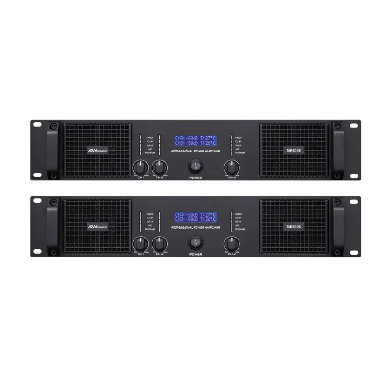 2U 3 Channel Power Amplifier Dual 15 Inch Subwoofer Professional DJ Stage Audio Equipment Custom Private Label Device