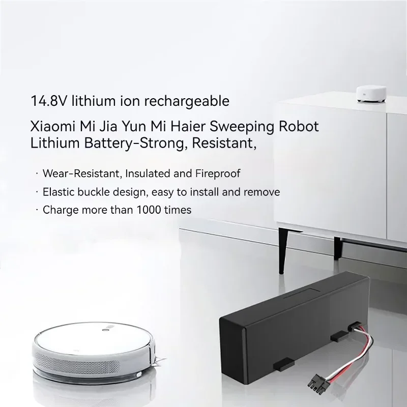 Batterie de rechange pour aspirateur robot Xiaomi Mop Pro, batterie d'origine, 14.8V, 6800mAh, Yunmi MVVO1, Haier JX37, STYTJ02YM