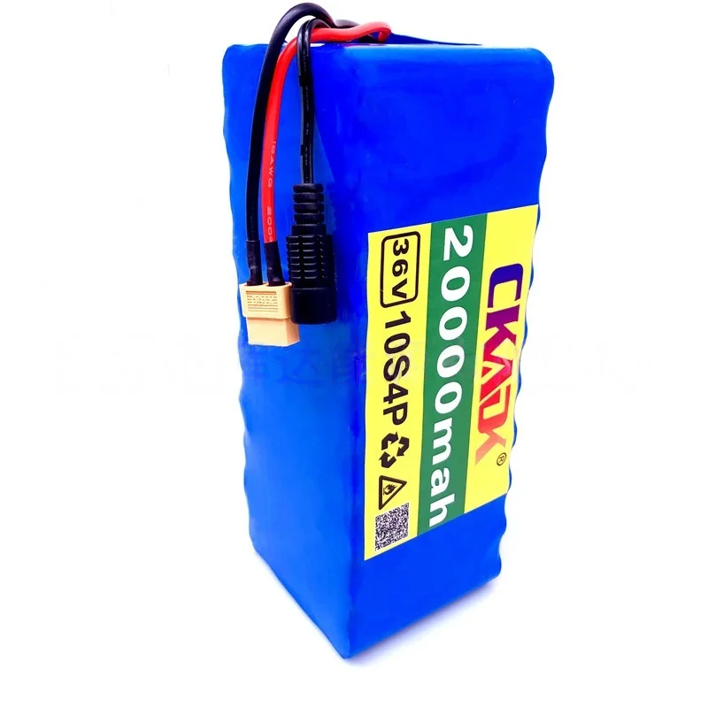 36V 20Ah Lithium Battery Pack for Scooter and Electric Bicycle Replace 18650 Battery Pack with Overcharge Protection and BMS