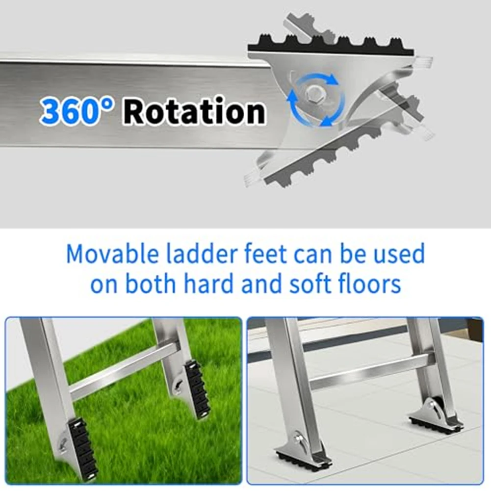 Non-Slip Ladder Foot Pads For Extension Ladder Feet Ladder Anti-Skid Feet Extension Ladder Parts For Aluminum Ladders
