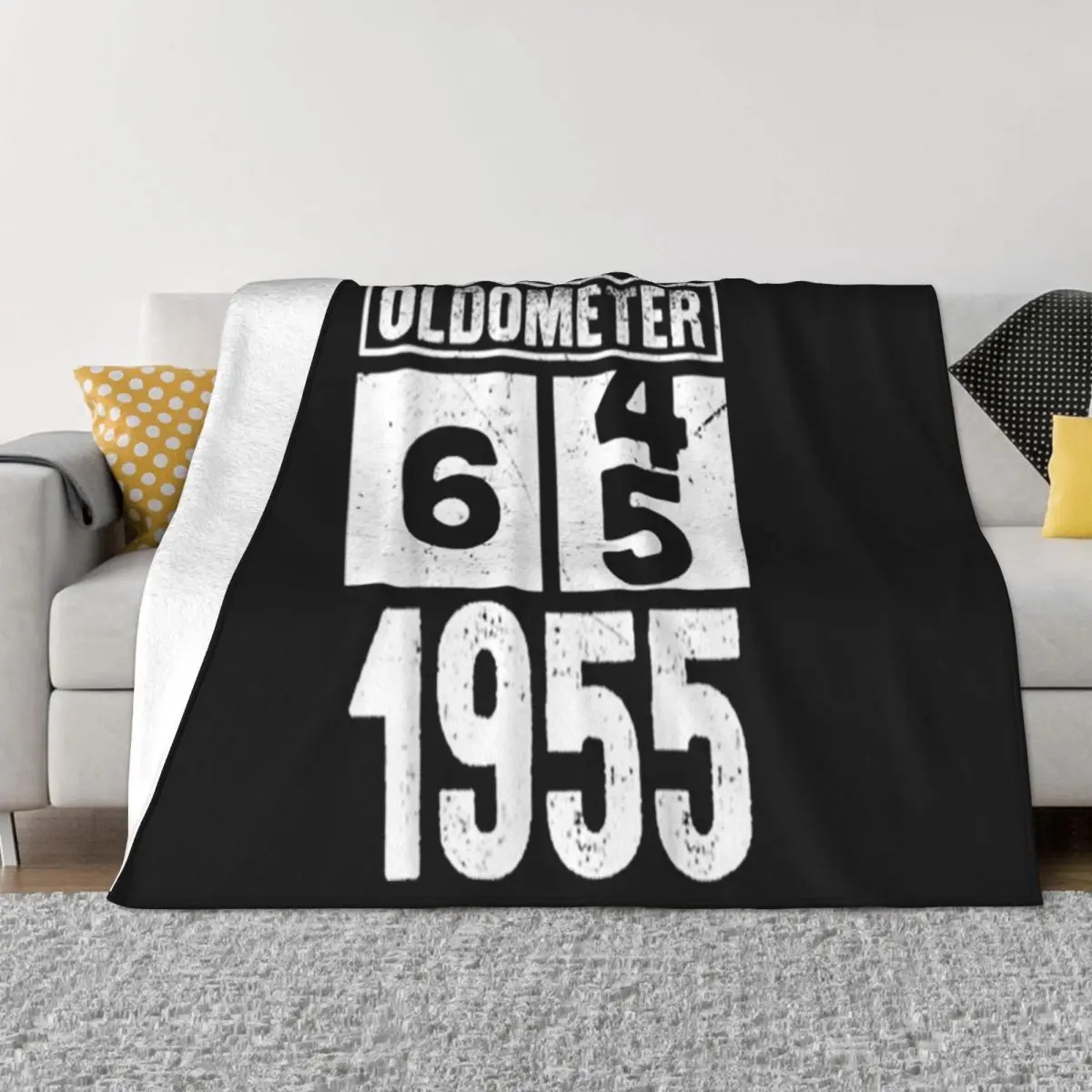 Oldometer 64 To 65 Born In 1955 Creative Design Great Quality High Quality Normal New Great Quality Teenage Throw Blanket