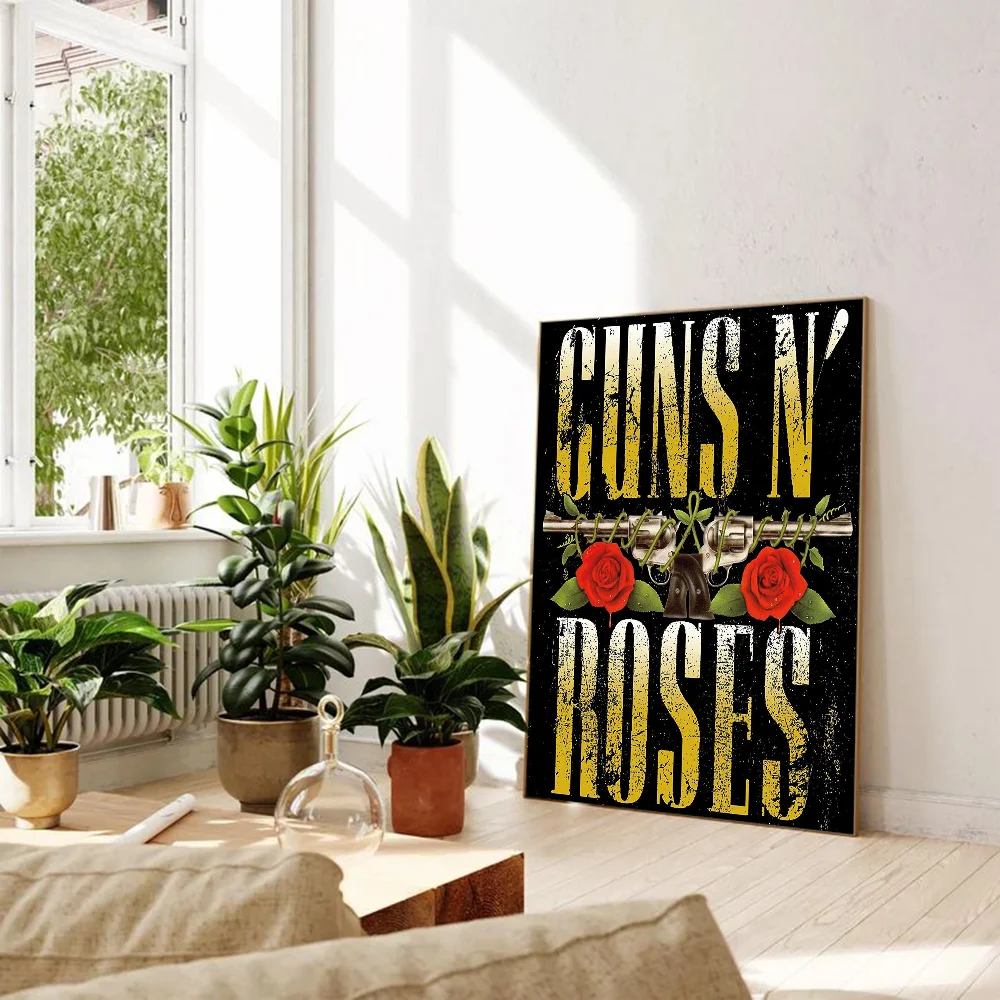 G-Guns N Roses DIY Sticky Poster Whitepaper Prints Posters Artwork Vintage Decorative Painting