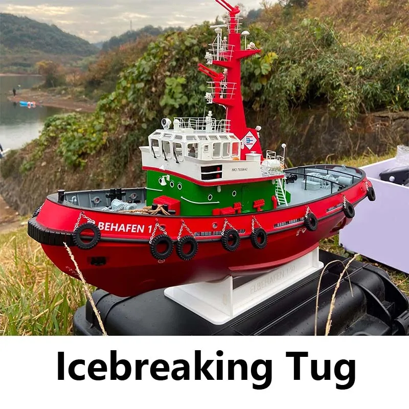 

1/50 Icebreaking Tugboat Model Kit Ship Model,Remote Control Boat,Working Boat Model Toy Plastic Brushed Electric Boat