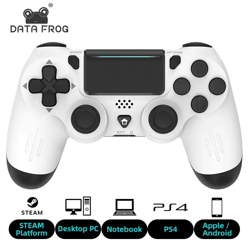 DATA FROG-controlador de juego Compatible con Bluetooth para PS4/Slim/Pro, Gamepad inalámbrico para PC, Joystick de vibración Dual para IOS/Android