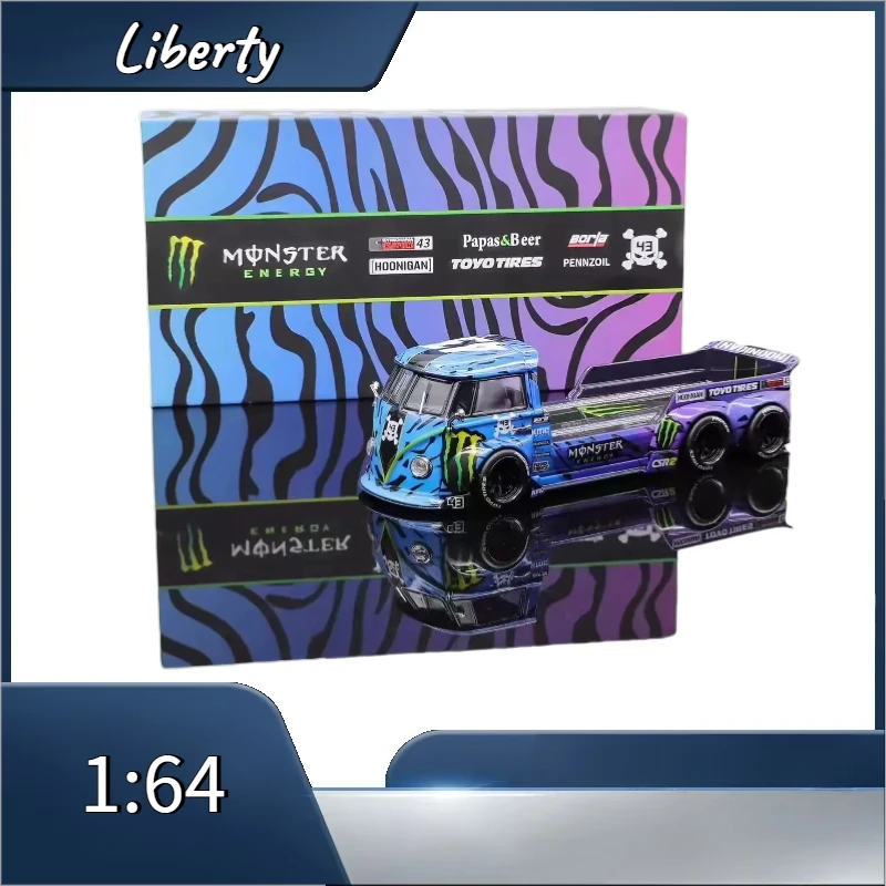 liberty-1-64-volkswagen-t1-modified-trailer-Edition-limitee-avec-peinture-claw-modele-en-alliage-moule-piece-de-collection-pour-adultes
