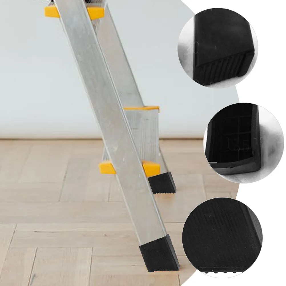 6 قطعة قدم سلم يغطي المطاط عدم الانزلاق دائم الطابق حامي منصات ل للطي سلم اكسسوارات Epdm سقف مطاطي #3
