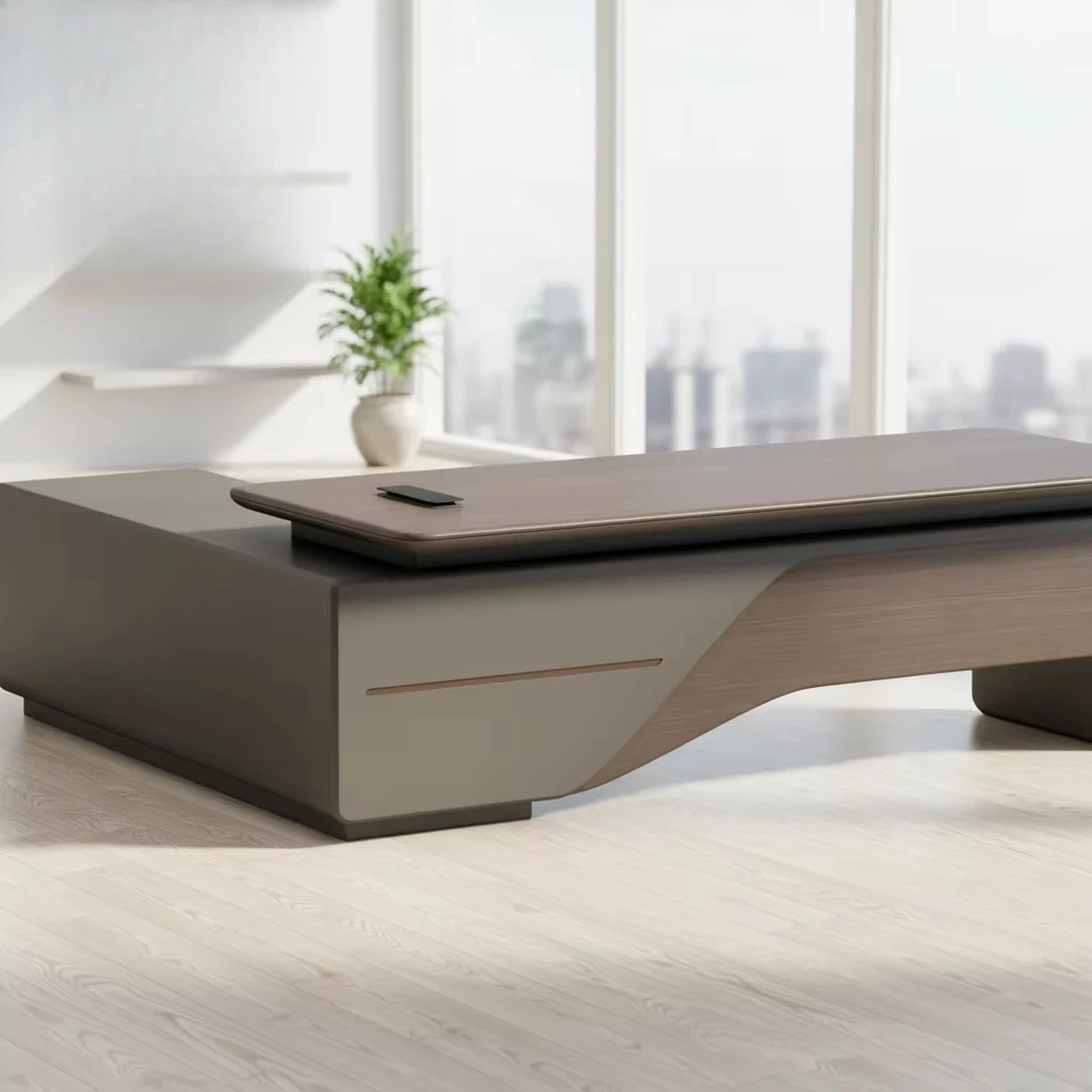 Factory Sale Customizable Size Executive Desk Multifunctional CEO Office Table with Drawers Computer Desk  One Stop Solution