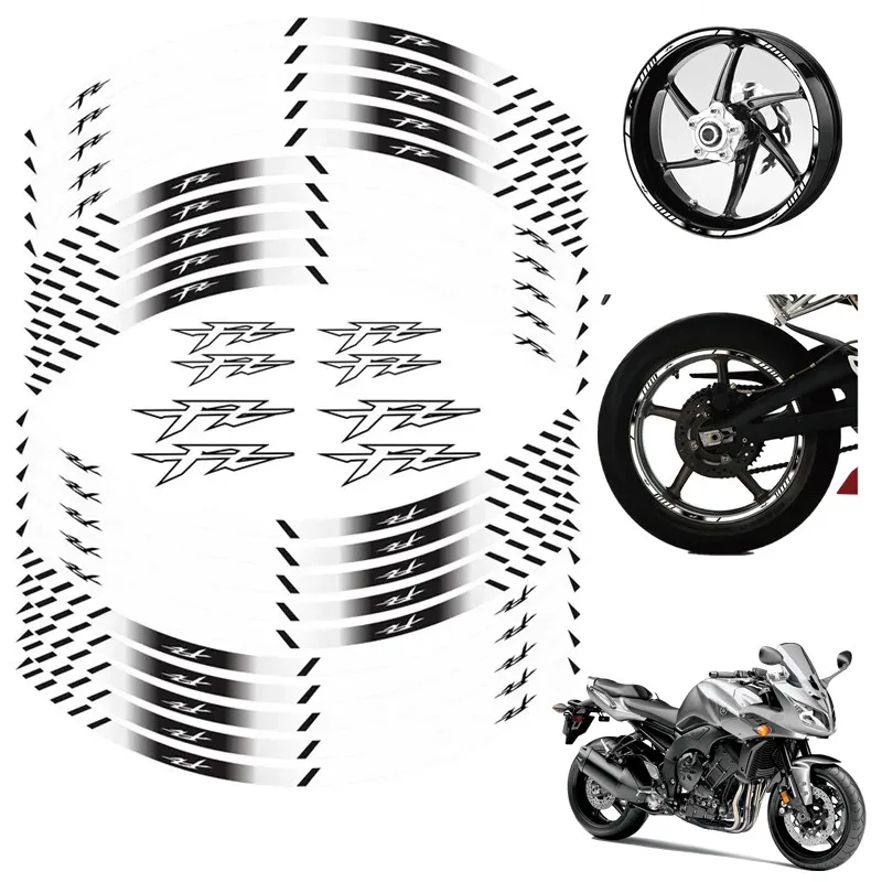 For YAMAHA FZ1 FZ6 N/S FZ8 FZ25 FZ6 FZ150 FZ350 FZ400 FZ7 FZ750 FZ8 Motorcycle Parts Contour Wheel Decoration Decal Sticker - A