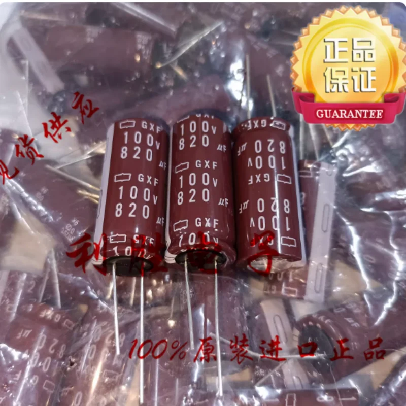 

10PCS-100PCS 820UF 100V Japanese Black Diamond Capacitor 100V820UF 18 * 40 GXF KZE High Temperature Resistant