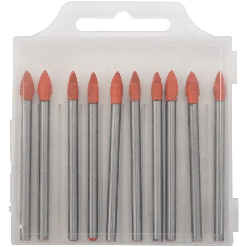 Набор сверл для стекла и плитки, набор из 10 твердосплавных насадок 6 мм