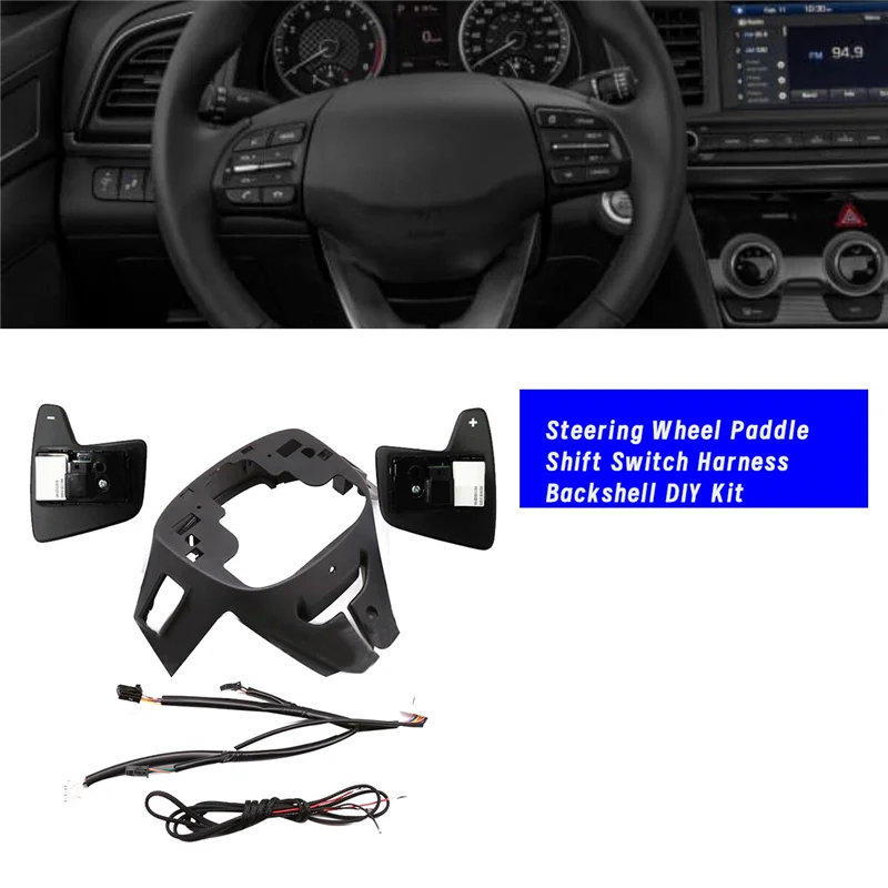 

Unusual Car Steering Wheel Paddle Shift Switch Harness Backshell DIY Kit For Hyundai Elantra 2017-2019 96770-F2000 96780-F2000 P