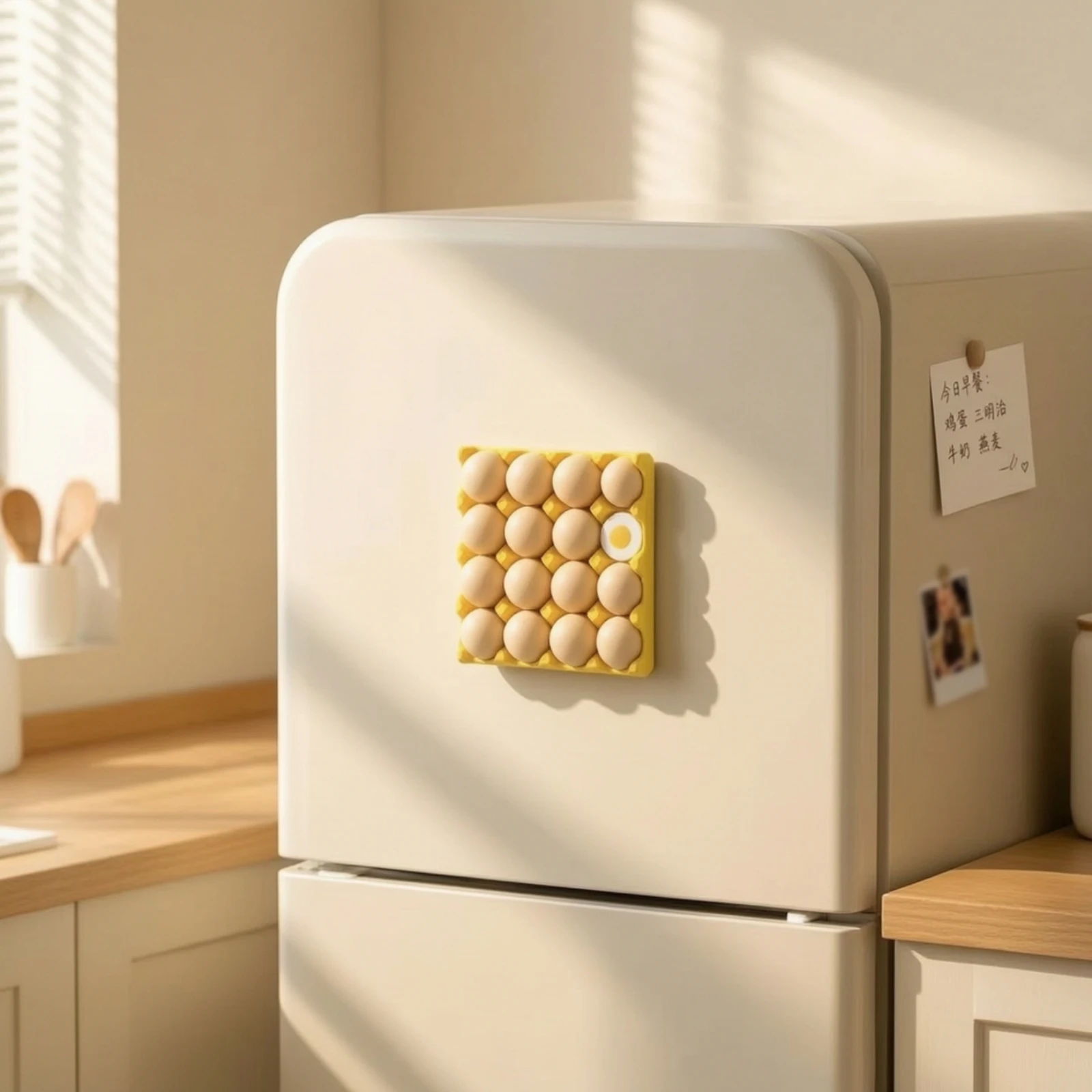 Miniature Egg Tray Magnetic Piece Compact Egg Tray Magnetic Piece Mini Refrigerator Magnetic Pieces Smooth 3D Refrigerator