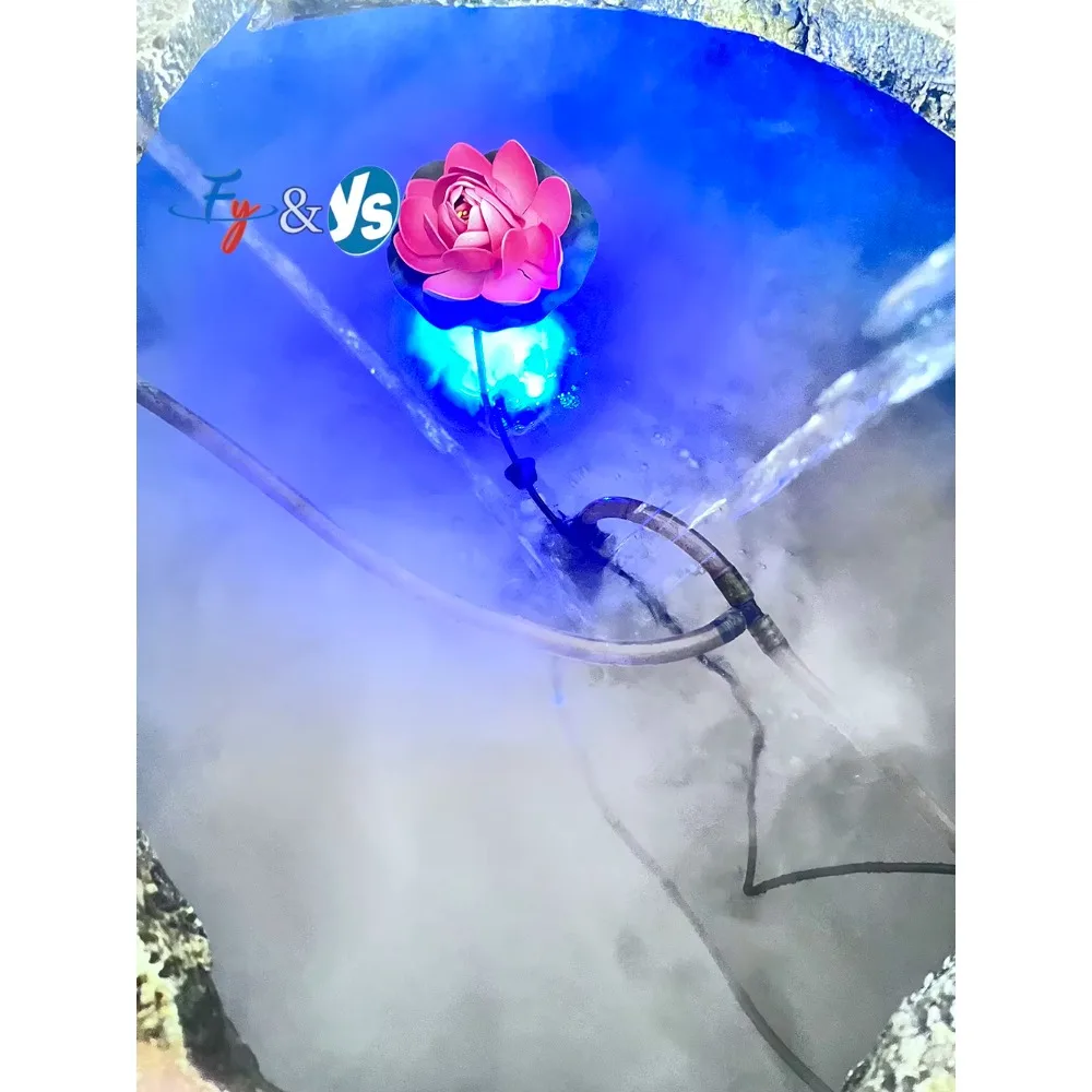 Ultrasonic Atomizer Head Color Light Fish Tank Bonsai Fogger Heavy Mist Landscape Humidifier