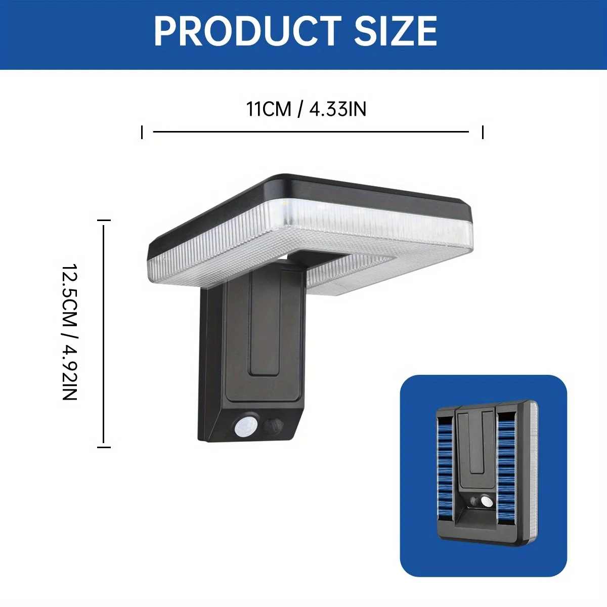 Solar Wall Light Outdoor, IP65 Waterproof Foldable Motion Sensor Security Lamp with 3 Modes, 1200mAh Battery for Garage Driveway