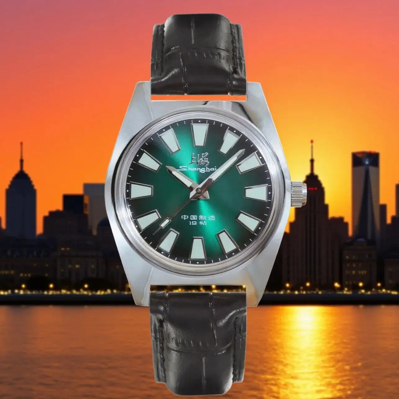 

Шанхай 7120, 36 мм, механические часы с ручным заводом, водонепроницаемые часы с ручным ветром для мужчин, винтажные коллекционные часы в пилотном стиле