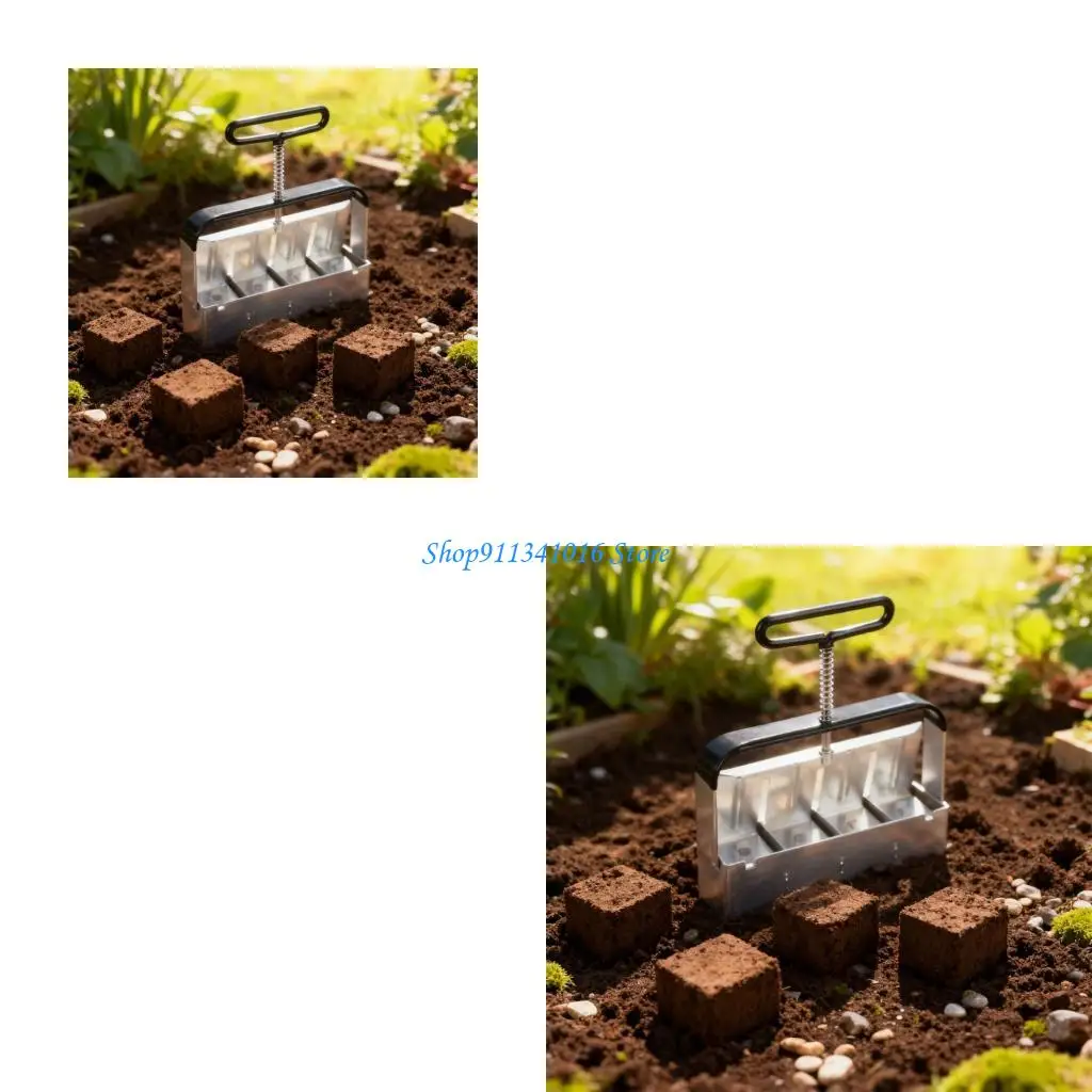  Reusable Soil Block Maker Tool Generates 4 Preformes Seedling Cubes Durable Gardening Equipment Steel