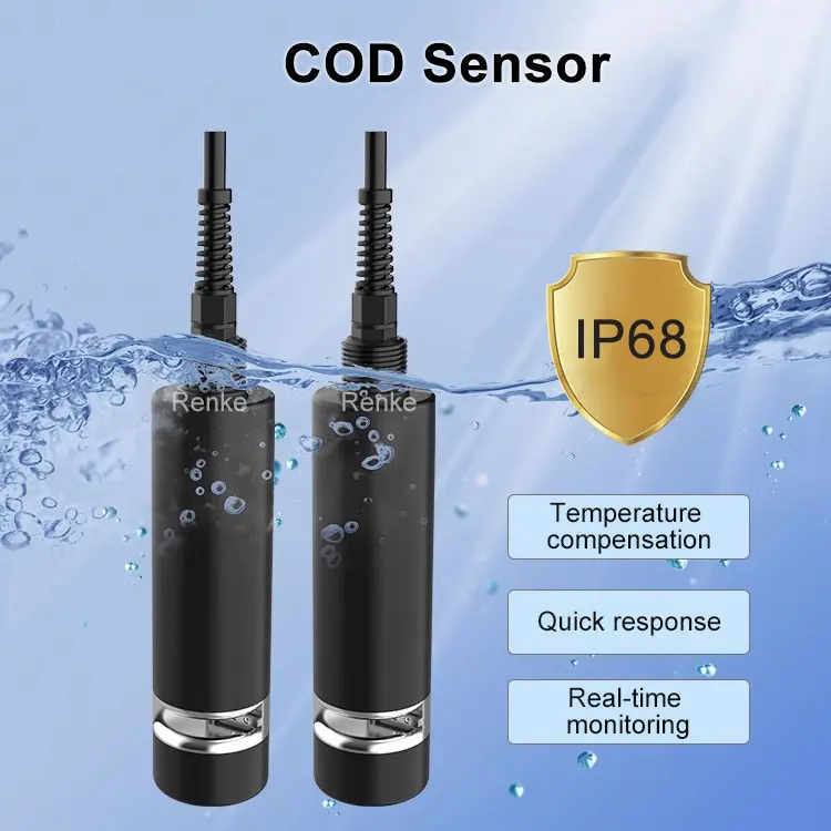 Renke Digital COD Sensor de turbidez Compensación automática de temperatura Probador de COD de agua para acuicultura