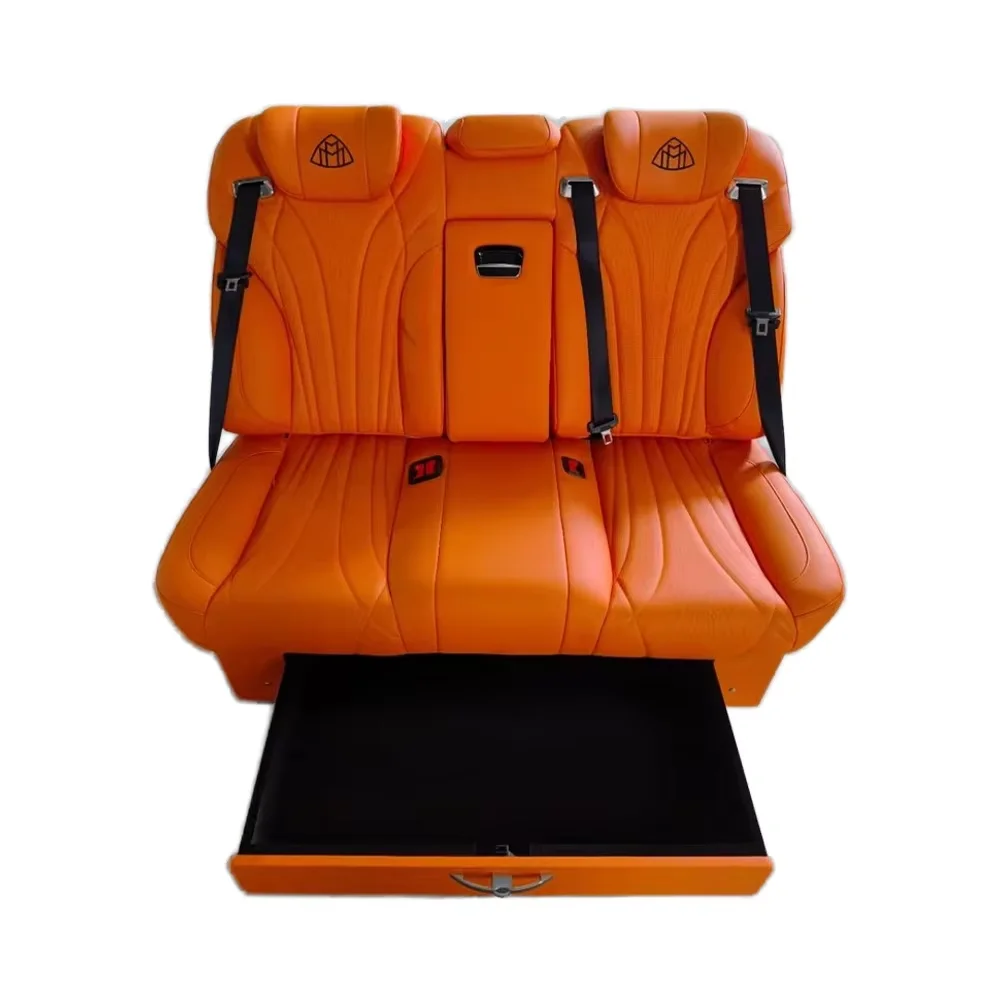 

Luxury VIP Leather Rear Seat Sofa Bed Modified Car Seats for Benz Sprinter Vito & Alphard Interior Rear Modification