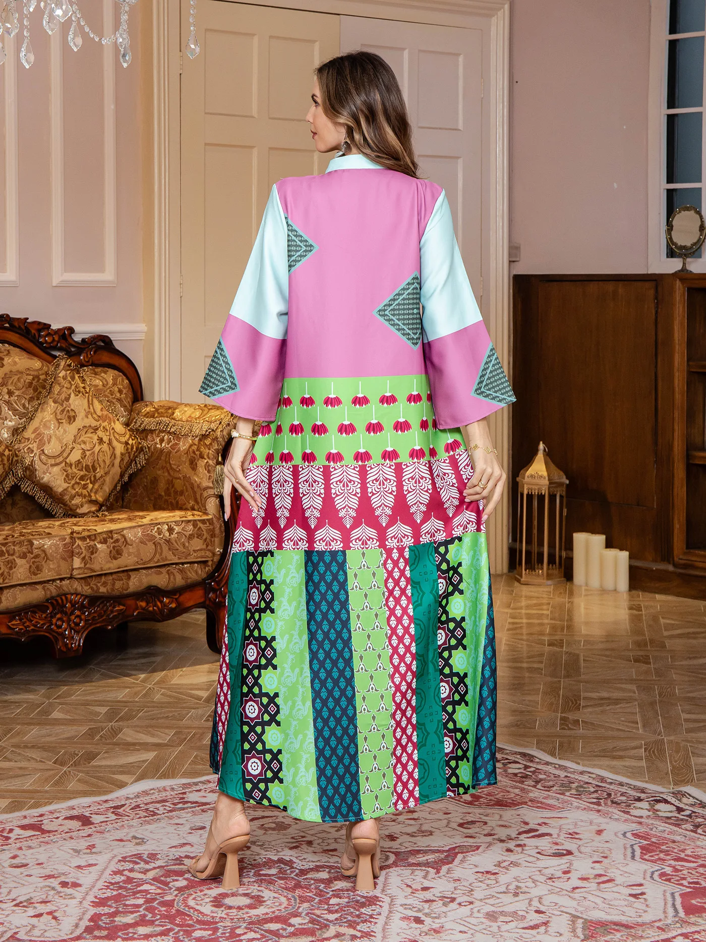 

Новое элегантное мусульманское платье-роба в ближневосточном стиле, женское дубайское платье-абайя, женская роба с вышивкой.