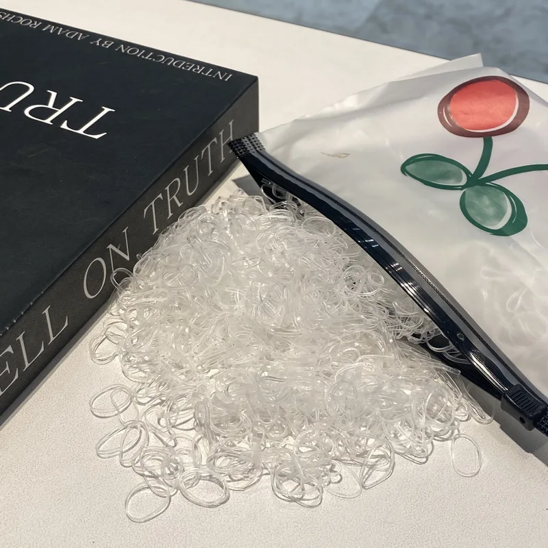 2000 Stück Einweg gummibänder Baby Haar elastische haargummi mädchen Pferdes chwanz Haar gummi Kinder Haarschmuck – Detail 20