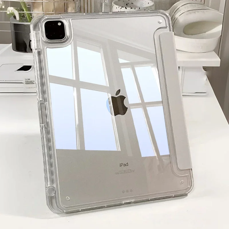 For 2022iPad Air5 Protective Case 2024 Air6 M2 Air4 10.9 Inches  Protective Case Pen Holder Case A2902 A2903 A2904 A2588