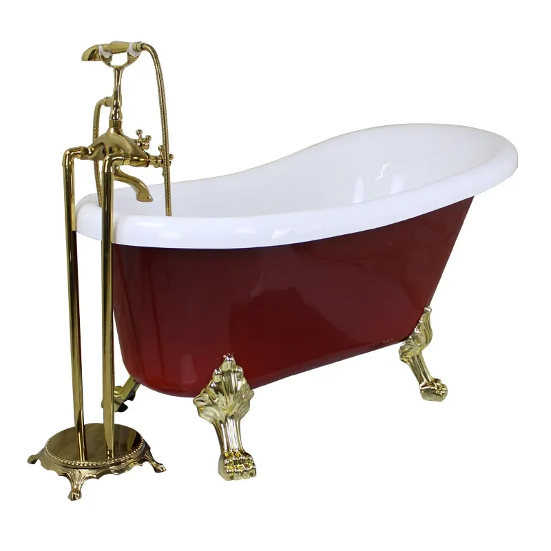 European princess bathtub, household ordinary adult bathtub, color freestanding acrylic bathtub 1.2-1 meters